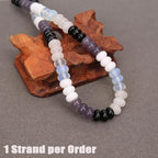 BONNY BOXX 1 Strand Natural 5 * 8mm Black White Shade Rondelle Beads, Natural Abacus Disk Stone Beads Loose Spacer Gemstone for DIY Bracelet Necklace Jewelry Making - color: Black White Shade, size: 5*8MM