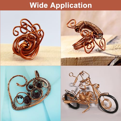 uxcell Soft Copper Wire (14 Gauge, 32.8 FT), 99.9% Pure Bare Copper Wire 1.6mm Solid Craft Wire for DIY Crafting Gardening Decoration (10Meter) - size: 14 Gauge X 32.8 Ft