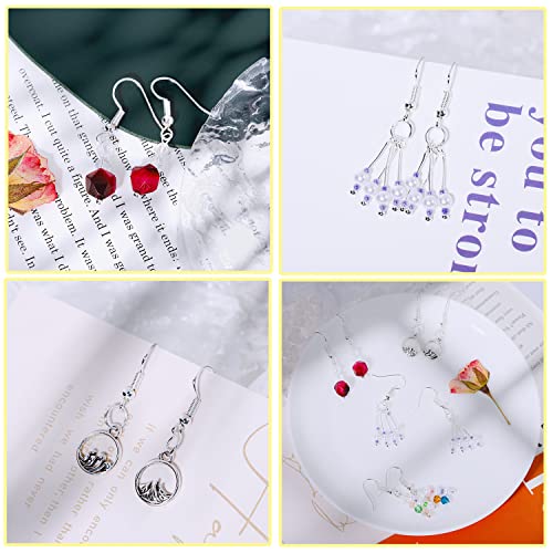 600Pcs Hypoallergenic Earring Hooks, Silver Earring Making Kit, Supplies with Earring Backs and Jump Rings for Jewelry Making (Silver) - color: Silver