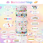 Goldwise Friendship Bracelet Kit, 16000 pcs with Seed Beads (2/3/4mm), Clay Beads, 7 Styles Letter Beads (A-Z), Variety of Charms, DIY Jewelry Making Crafts - size: 6 BOXES