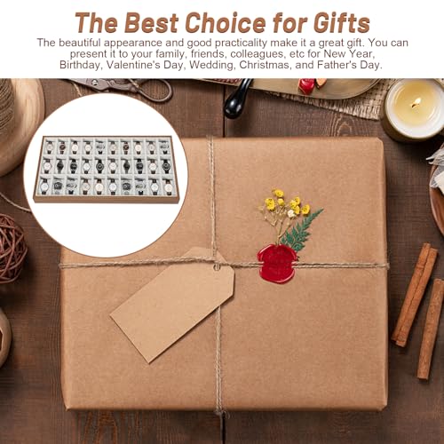 LOYALHEARTDY 30 Grid Watch Jewelry Tray Organizer Wooden Box Organizer Display Tray Watch Bracelet Display Holder with Removable Pillow for Men & Women Storage and Display