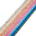 Elecrelive 12 Colors Polymer Clay Bead Strands 5.5mm Flat Round Heishi Disc Loose Spacer Beads Summer Bracelet Kit for Chocker Necklace Earring DIY Crafts - color: Mix 12 Colors