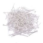 BEADIA Open Eye Pins Silver Head Pins for DIY Jewelry Making 20mm 500pcs - color: Silver, size: 20mm