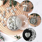 Gerrii 50 Pcs Heart Healing Stone Bulk Quartz Heart Inspirational Stones Gift for Women Love Pocket Polished Natural Energy Balancing Meditation 0.8 Inch(Black Labradorite) - color: Black Labradorite