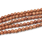 MJDCB AAA Natural Gold Sand Gemstone Loose Round Beads Spacer Beads for Jewelry Making (4mm) - color: Gold Sand Stone, size: 4mm