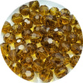 Crystal Glass Beads 50 Pieces 10mm Round Faceted Glass Spacer Beads for Jewelry Making Bracelet Earring Necklace DIY Craft Supplies(Amber) - color: Amber, size: 10mm