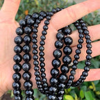 90pcs Adabele Natural Black Obsidian Healing Gemstone 4mm (0.16 inch) Small Round Beads Gem Stone Spacer for DIY Craft Jewelry Making GY24-4 - color: Obsidian, size: 4mm (90pcs/1 Strand)