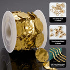UMAOKANG 2 Meters Gold Oval Chain for Jewelry Making Stainless Steel Link Chains on Spool with Jump Rings Lobster Clasps - color: Gold Middle Oval