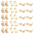 UNICRAFTALE 30pcs Golden Clip-on Earring Findings with Flat Round Tray 304 Stainless Steel Clip-on Earring Components Non-Pierced Earrings for DIY Jewelry Making - color: Golden