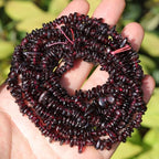 400pcs Natural Chip Stone Beads for Jewelry Making Garnet 5-8mm Irregular Gemstones Healing Crystal Loose Rocks Bead Hole Drilled for Ring Earrings Necklace Bracelet Making DIY Art Crafts - color: Garnet (2 Strands-62")