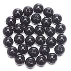 AD Beads Natural Gemstone 10mm Round Loose Beads Big Hole 2mm Sized 30pcs (Black Agate) - color: Black Agate
