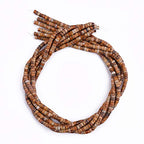 BEADIA Natural Brown Picture Jasper Spacer Beads Caps Loose Semi Gemstone for Beading Jewelry Making 4mmx2mm 38cm - color: Brown Picture Jasper, size: Round 4mm x 2mm