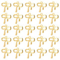 TEHAUX 100pcs Gold Bow Charms for Jewelry Making, Cute Mini Bowknot Charms for DIY Earrings Bracelets Necklaces and Crafts, Craft Gold Bows Christmas Valentine's Day Gift for Her