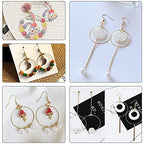 UNICRAFTALE 80pcs 4 Styles Beading Hoop Earrings Stainless Steel Hollow Hoop Earrings Finding Mixed Shapes Hoop Pendant Component for DIY Earrings Jewelry Making - size: 4 Styles-1