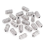 Craftdady 20Pcs Antique Silver Column Spacer Beads 11x6mm Tibetan Metal Tube Loose Beads for Jewelry Making Hole: 2.5mm
