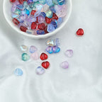 INSPIRELLE 100pcs Heart Crystal Glass Spacer Beads for Jewelry Bracelet Necklace Making, 8mm - color: Hearts