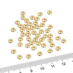BEADIA 14K Gold Plated Roudelle Spacer Beads 5x1.8mm 50pcs for Jewelry Making Findings Non Tarnish - color: 14K Gold, size: 5x1.8mm Roudelle