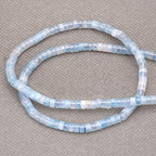 BONNY BOXX 150PCs Natural Aquamarine Spacer Beads, Loose Semi Precious Flat Round Gemstone Heishi Disc Stone Beads for Beading Jewelry Making 4mm*2mm - color: Aquamarine, size: 4MM*2MM