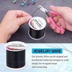 anezus 20 Gauge Jewelry Wire, 28 Yards Craft Wire Tarnish Resistant Copper Beading Wire for Jewelry Making Supplies and Crafting(Black) - color: Black