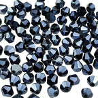 600pcs 3mm Bicone Crystal Glass Beads Faceted Bicone Crystal Beads Bulk Glass Spacer Beads for Bracelets Necklace Pendants Earrings DIY Jewelry Craft Making(Black) - color: Black, size: 3mm