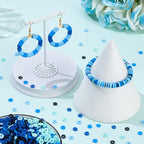 SUNNYCLUE 1 Box 3500pcs 5 Colors 6mm Blue Clay Beads Clay Heishi Beads Christnas Winter Blue Flat Round Disc Loose Spacer Heishi Bead for Jewelry Making Supplies Women New Year Party Bracelet Adulting - style: Style 7