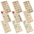 Jewelry Organizer Trays Set of 9, Velvet Lined Stackable Jewelry Trays for Drawers with Adjustable Dividers, Earring Organizer Storage, Beige 8.3 x 4.9 x 1 Inches