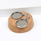 10pcs stainess steel cabochon base setting 20mm 25mm 30mm round cameo pendant trays diy jewelry blank bezel for necklace making (25mm) - size: 25mm silver