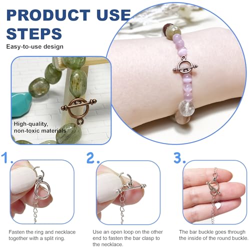 Heather's cf Toggle Jewelry Clasps – Durable Quality, Antique Plain Copper Finish Toggle Clasps & Closures for Necklace, Bracelet & Charms – Ideal for DIY, & Jewelry Making – Small (Set of 130) - color: Copper small