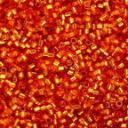 John Bead 25g Cylin Beads Orange Silver Lined 11/0 Glass Cylindrical Seed Beads for Jewelry Bracelets Necklaces Earrings Making Embroidery - color: Orange Silver Lined