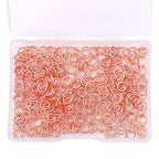 BEADIA Rose Gold Plated Jump Rings Non Tarnish 5mm 400pcs for Jewelry Making Findings - color: Rose Gold, size: 0.7x5mm