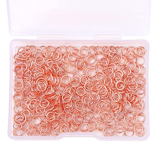 BEADIA Rose Gold Plated Jump Rings Non Tarnish 5mm 400pcs for Jewelry Making Findings - color: Rose Gold, size: 0.7x5mm