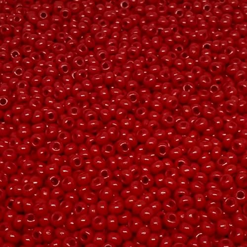 Czech 8/0 Glass Seed Beads 20 Grams 800 Pcs (Dark Red) - color: Dark Red