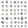 stino Large Hole Silver Metal Spacer Beads for Jewelry Making, Bracelet Earrings Necklace Findings & Supplies 512 (Large Hole (50PCs)) - color: Large Hole (50PCs)