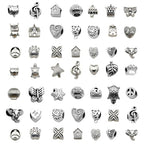 stino Large Hole Silver Metal Spacer Beads for Jewelry Making, Bracelet Earrings Necklace Findings & Supplies 512 (Large Hole (50PCs)) - color: Large Hole (50PCs)