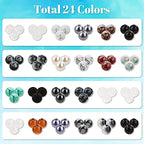 840pcs 8mm Glass Beads - 24 Colors, Round Marble Loose Beads for Men Women Bracelet Earring Necklace Jewelry Making Supplies - color: Black