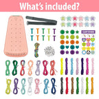 Chilpals Friendship Bracelet Making Kit for Girls 8-12, DIY String Bracelet Maker & Jewelry Craft Kits - Innovative Leg-Strap Design, Birthday Gifts Ideas for Kids Ages 7 8 9 10 Year Old (Pink) - color: Pink