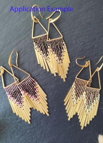 Adabele 50pcs Silver Triangle Beading Hoop Link Jewelry Findings 12mm Geometric Connector Open Back Bezel Frame for DIY Craft Jewelry Making CF72-1 - size: Triangle Shape (0.47 inch)