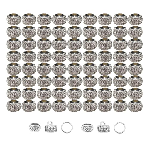 PAMIR TONG 110pcs 13mm White Rhinestone Round Resin Beads for DIY Jewelry Making & Crafts - color: PT413 White Rhinestone