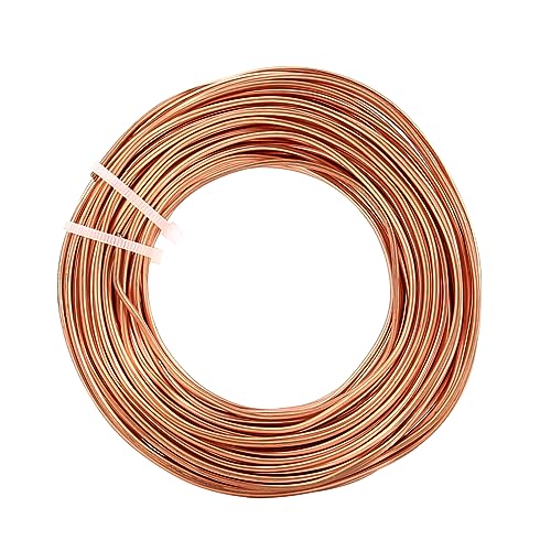99.9% Soft Copper Wire, 12 Gauge/ 2 mm Diameter, 49.3 Feet / 15m, 1 Pound Pure Copper Wire, Jewelry Making Wire Craft Wire - size: 12 Gauge(2.0 Mm), 1 Pound