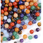 Jovivi 7 Chakras Natural Stone Beads Colorful 100pcs 8mm Mixed Energy Healing Crystals Polished Round Gemstone Beads,Genuine Real Stone Beads for Bracelet Necklace Jewelry Making - color: 7 Chakra