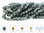 500PCS 10mm Black Glass Beads for Jewelry Making,Round Smooth Beads, Bracelet Space Loose Beads for Jewelry Making Earring, Necklaces, DIY Crafts & Gifts #362 - size: 10mm Black #362