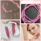 SUNNYCLUE 1 Box 156g Glass Seed Bead Bulk Bracelet Glass Seed Beads 2mm Mini Round Craft Findings Pink Small Loose Spacers for Jewelry Making DIY Earrings Friendship Bracelets Necklace