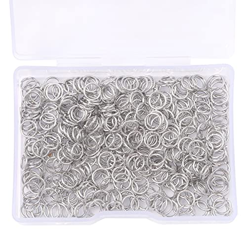 BEADIA Platinum Plated Jump Rings Non Tarnish 6mm 400pcs for Jewelry Making Findings - color: Platinum, size: 0.7x6mm