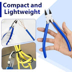2 Pack Wire Cutters Set, 6" and 5" Ultra Sharp Flush Cutters, Carbon Steel Wire Cutters for Crafting, Electronics, 3D Prints, Jewelry Making, Model Sprue, Zip Ties(6"+ 5", Blue, 2 Pack) - color: 5"+ 6", Blue