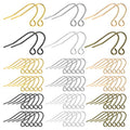 600pcs French Earring Hooks for Jewelry Making,Hypoallergenic Ear Wires Earring Hooks for DIY Craft Earring Making(6 Colors) - color: 600Pcs Gold,Silver,K Gold,White K,Ancient Cyan,Gun Black