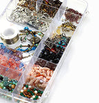 Exptolii 18 Grids Plastic Organizer Box with Dividers, Clear Compartment Container Storage for Beads Crafts Jewelry Fishing Tackles, Size 7.9 x 6.2 x 1.2 in - size: 1x 18 Grids