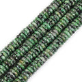 JOE FOREMAN 2x6mm Natural Green Zoisite Stone Semi-Gemstone Heishi Disc Rondelle Spacer Beads for Jewelry Making Full 15" Strand Energy Stone Healing Power - color: Green Zoisite Stone