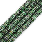 JOE FOREMAN 2x6mm Natural Green Zoisite Stone Semi-Gemstone Heishi Disc Rondelle Spacer Beads for Jewelry Making Full 15" Strand Energy Stone Healing Power - color: Green Zoisite Stone