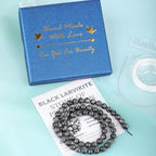 Natural Stone Beads Round Genuine Real Stone Beading Strand Loose Gemstones DIY Smooth Bead for Bracelet Necklace Earrings Jewelry Making (Black Larvikite, 6mm 60 Pieces) - color: Black Larvikite, size: 6mm 60pcs