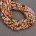BONNY BOXX 1 Strand Natural 5 * 8mm Watermelon Rind Rondelle Beads, Natural Abacus Disk Stone Beads Loose Spacer Gemstone for DIY Bracelet Necklace Jewelry Making - color: Watermelon Rind, size: 5*8MM